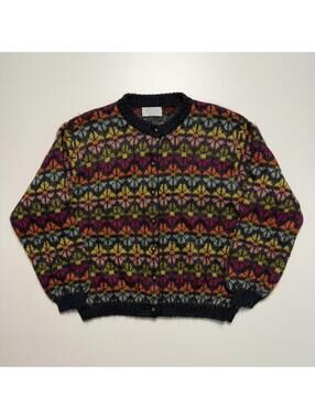 united colors benetton wool mohair buttonup cardigan sweater womens medium
